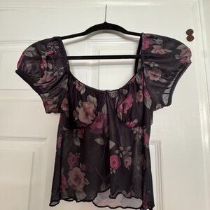 Floral Motel Rocks Crop Top